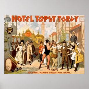 Poster A Nova Comédia Musical, Hotel Topsy Turvy