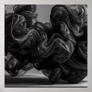 Poster A Nuvem Quintessencial de Fumaça Negra numa Parede