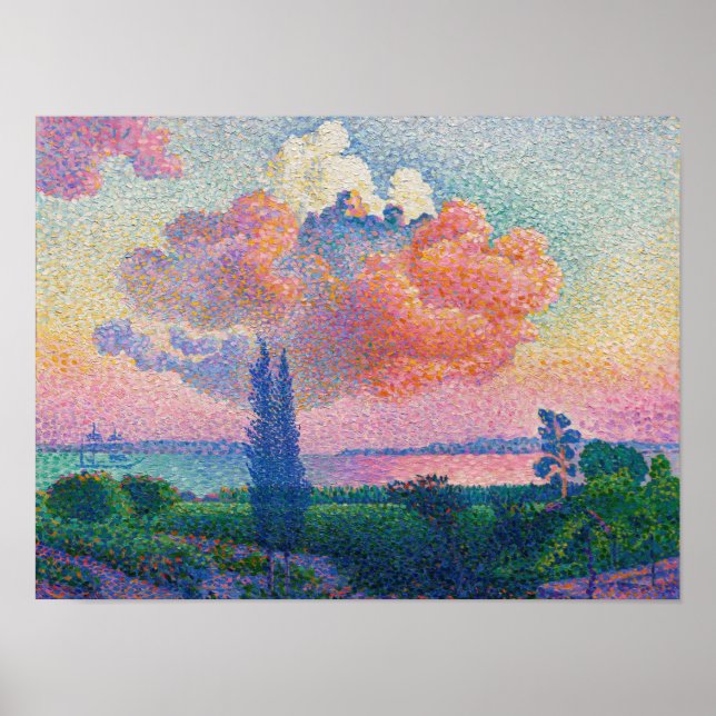 Poster A Nuvem Rosa, pintura de Henri-Edmond Cross (Frente)