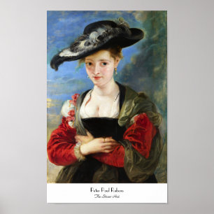 Póster A obra-prima de Peter Paul Rubens do chapéu de