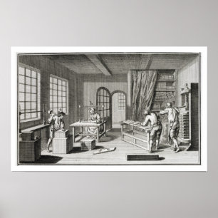 Póster A oficina de um editor, 'do DES de Encyclopedie