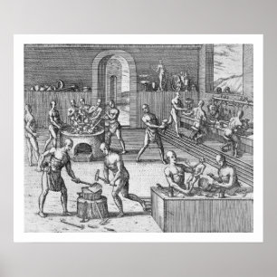 Poster A oficina dos ourives de Atahualpa em Quito, f