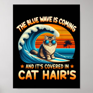 Poster A onda azul está chegando e está coberta em Cat Ha