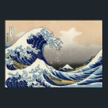 Poster A Onda de Excelente de Kanagawa<br><div class="desc">Por Hokusai Katsushika</div>