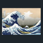 Póster A Onda de Excelente de Kanagawa<br><div class="desc">Vintage arte japonesa A onda do Excelente de Kanagawa ou o poster de onda ... espantoso trabalho de arte no estilo ukiyo-e por um excelente mestre Katsushika Hokusai ... arte vintage em produtos modernos do Zazilicious</div>