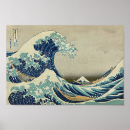 Poster A Onda de Excelente de Kanagawa - Hokusai