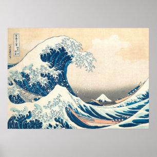 Poster A onda de Excelentes de Kanagawa