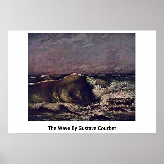 Poster A Onda De Gustave Courbet (Frente)