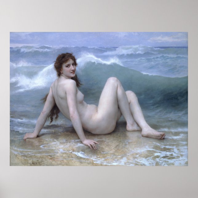 Póster A onda de William-Adolphe Bouguereau (Frente)