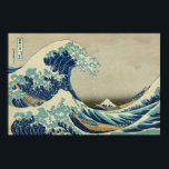 Poster A onda do Excelente de Kanagawa<br><div class="desc">Trata-se de uma reprodução de um famoso impressão de bloco de madeira chamado Kanagawa Okinami-Ura (神 奈 沖 浪 裏), conhecido em inglês com o nome A onda Excelente de Kanagawa. Ela foi impressa pela primeira vez nos anos 30 por um artista chamado Katsushika Hokusai como parte de suas Trinta...</div>