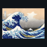 Poster A onda do Excelente de Kanagawa<br><div class="desc">A Onda de Excelente de Kanagawa (神 奈 沖 浪 裏 Kanagawa-oki nami ura), também conhecida como A Onda de Excelente ou simplesmente A Onda, é um impressão de bloco de madeira do artista ukiyo-e japonês Hokusai. A imagem mostra uma enorme onda de barcos ameaçadores na costa da cidade de...</div>