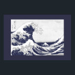 Póster A onda do Excelente de Kanagawa (神 奈 川 沖 浪 裏)<br><div class="desc">A Onda de Excelente de Kanagawa (神 奈 沖 浪 裏),  é um impressão de bloco de madeira do artista japonês Katsushika Hokusai (葛 川 飾 北 斎). Visite minha loja para obter um design mais interessante e mais opções de cores => zazzle.com/iwheels*</div>