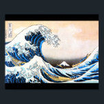 Poster A onda do Excelente de Kanagawa, Hokusai<br><div class="desc">*Você pode personalizar a cor de fundo e o texto deste item livremente usando "Editar Design". Katsushika Hokusai (31 de outubro de 1760 - 10 de maio de 1849), conhecida simplesmente como Hokusai, era um artista japonês, pintor ukiyo-e e cineasta do período Edo. Nascer em Edo (agora Tóquio), Hokusai é...</div>