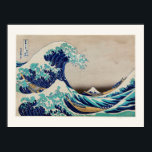 Poster A onda do Excelente na ilustração da safra de Kana<br><div class="desc">impressão e remix de poster de arte de parede da pintura original de Katsushika Hokusai; poster pequeno com borda,  escolha seu tamanho.</div>