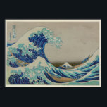 Póster A onda Excelente da Arte do Bloco de Madeira Japon<br><div class="desc">Famoso Impressão do bloco de madeira Ukiyo-e japonês: Kanagawa oki nami ura (A onda excelente ao largo de Kanagawa) por Katsushika,  Hokusai,  1760-1849</div>