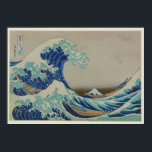 Póster A onda Excelente da Arte do Bloco de Madeira Japon<br><div class="desc">Famoso Impressão do bloco de madeira Ukiyo-e japonês: Kanagawa oki nami ura (A onda excelente ao largo de Kanagawa) por Katsushika,  Hokusai,  1760-1849</div>