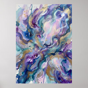 Poster A Onda Violeta da Arte de Parede de Cura Espiritua