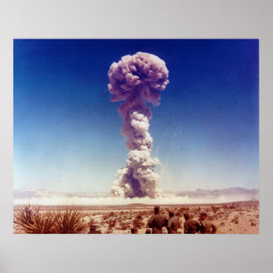 Póster A operação de teste das armas nucleares
