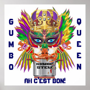 Poster A opinião da rainha do Gumbo do carnaval sugere