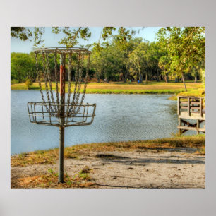 Póster A opinião de um jogador de golfe do disco