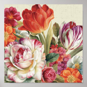 Póster A opinião do jardim lanç flores