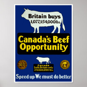 Poster A oportunidade de carne do Canadá