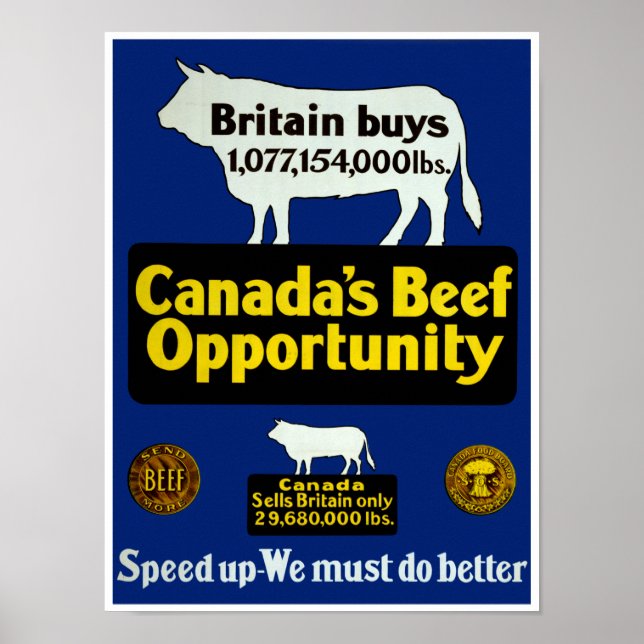 Poster A oportunidade de carne do Canadá (Frente)