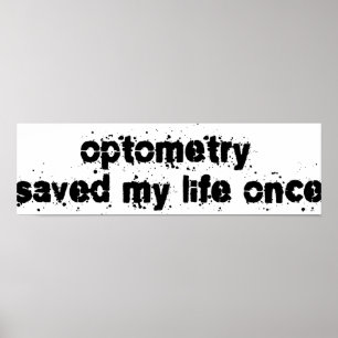 Poster A optometria salvar minha vida uma vez