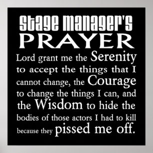 Póster A oração de gerente de palco