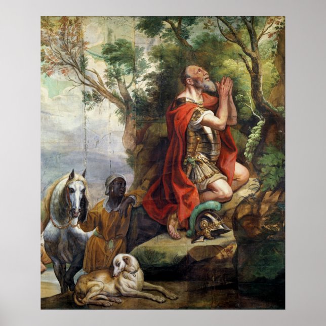 Póster A Oração de Gideon, desenho para uma tapeçaria (Frente)