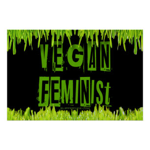 Póster A orgulho gay feminista feminista Vegana de Slippe