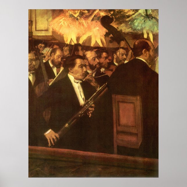 Poster A Orquestra de Ópera de Edgar Degas, Arte de Vinta (Frente)