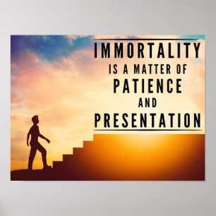 Poster A Paciência da Imortalidade - Inspiração