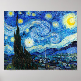 Poster A Paisagem de Vincent Van Gogh, na Noite Estrelada