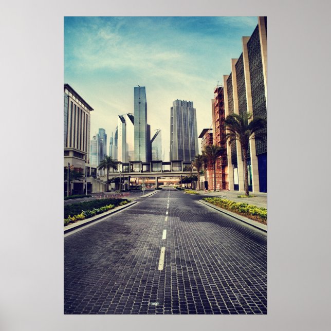 Poster A paisagem urbana de Dubai. (Frente)