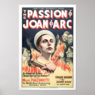 Poster A Paixão de Joan of Arc Movie Promocional Ad