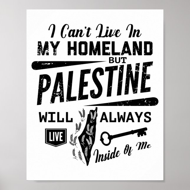 Poster A Palestina sempre viverá dentro de mim (Frente)
