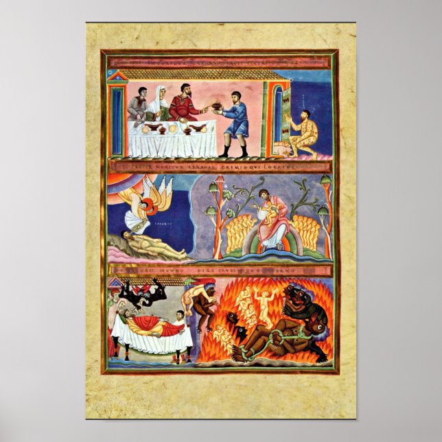 Poster A Parábola Do Rico E Do Lazarus Folio 78 R (Frente)