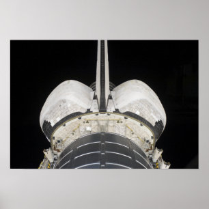 Poster A parcela traseira do esforço do vaivém espacial
