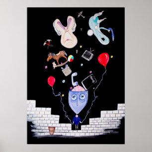 Poster A parede 20x28 do rosa