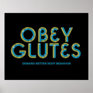 Póster A PARTE SUPERIOR obedece Glutes