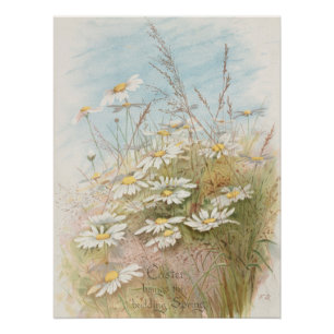 Póster "A Páscoa Traz a Primavera Florescente" 