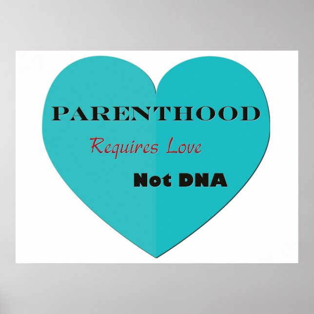 Poster A paternidade exige amor não DNA (Frente)