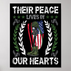 Poster A Paz Deles Vive Em Nossos Corações Camisa Memoria