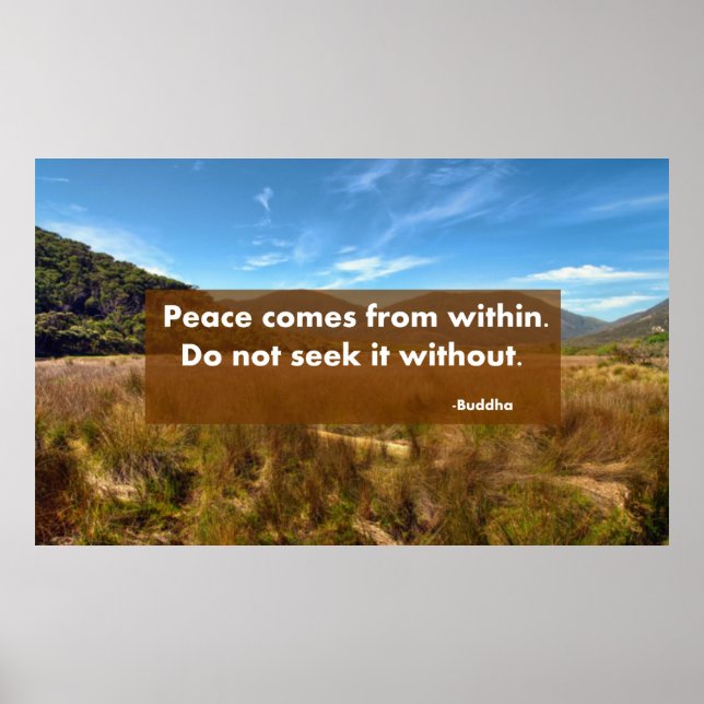 Poster A paz vem de dentro (Frente)