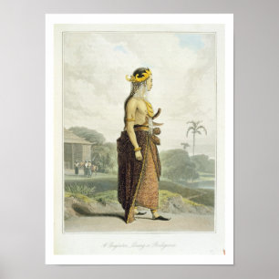 Póster A Peng'anten Lanang or Bridegroom, plate 19 from V