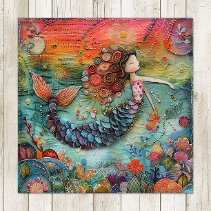 POSTER A PEQUENA MERMAID COLORFUL