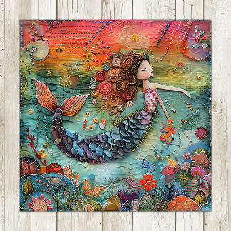 POSTER A PEQUENA MERMAID COLORFUL
