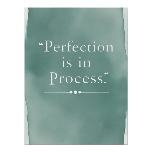 Póster A perfeição está no processo (Frente)