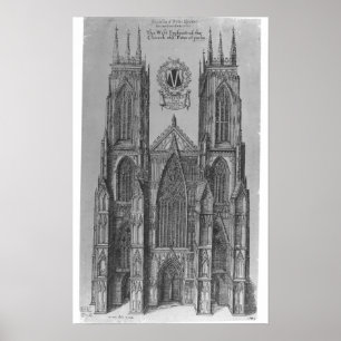Póster A perspectiva ocidental da igreja de St Peter